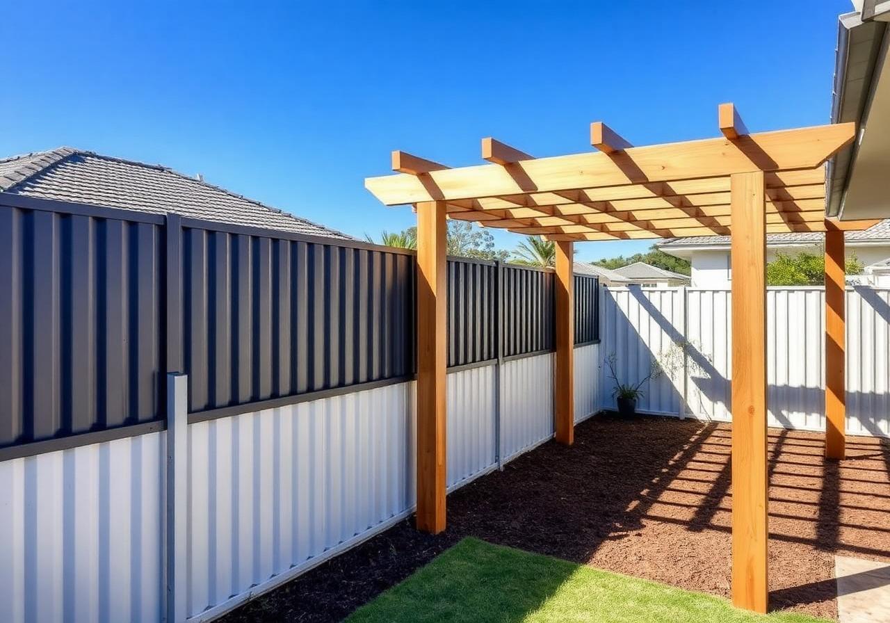 Fencing and pergola